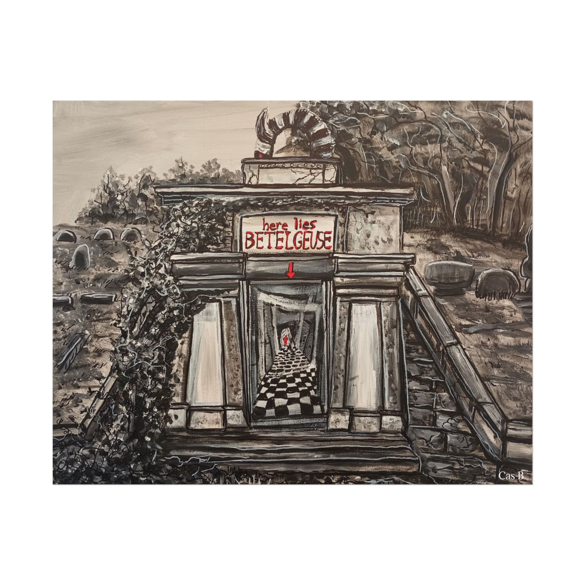 Beetlejuice X Hollywood Cemetery RVA Poster, 16x20" Matte or Semi Gloss