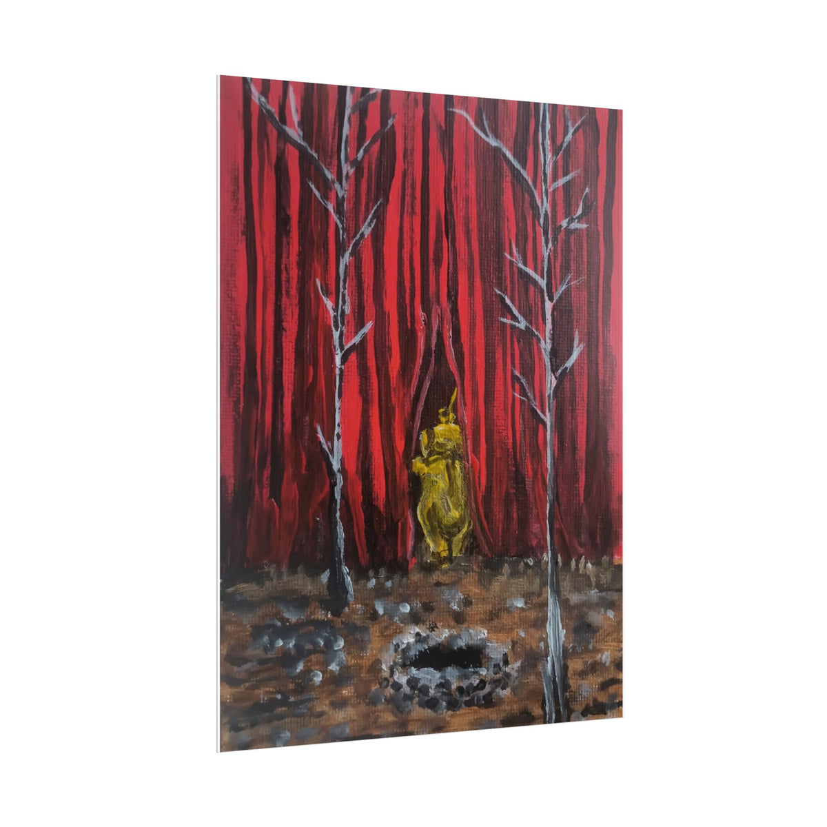 No! Don't Go In There! Teletubby Twin Peaks Painting Print