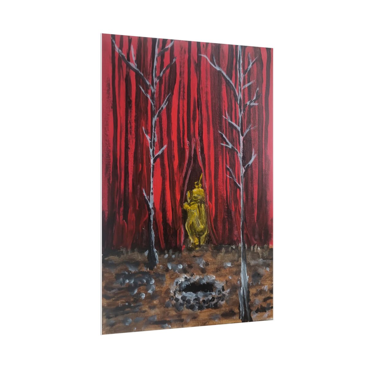 No! Don't Go In There! Teletubby Twin Peaks Painting Print
