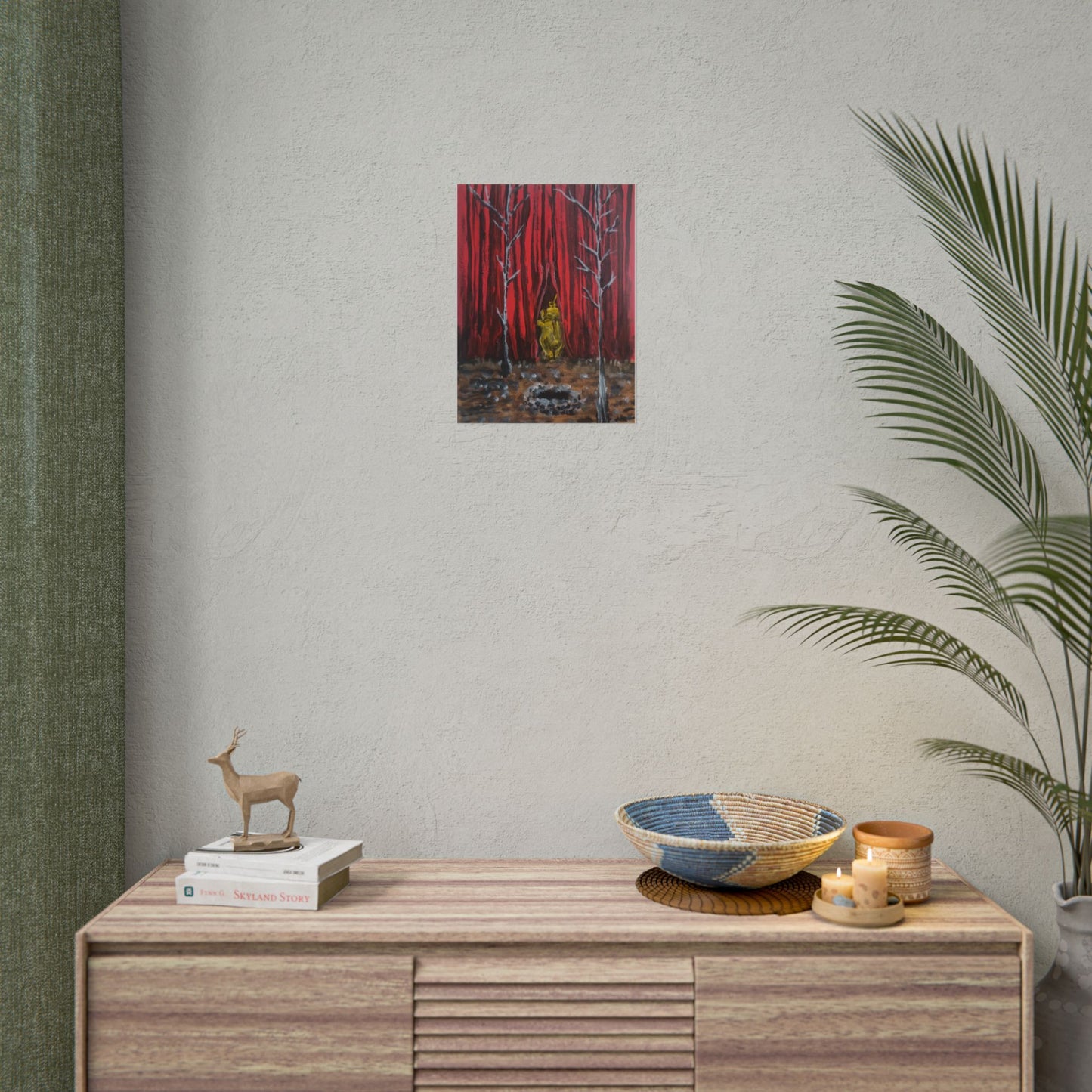 No! Don't Go In There! Teletubby Twin Peaks Painting Print