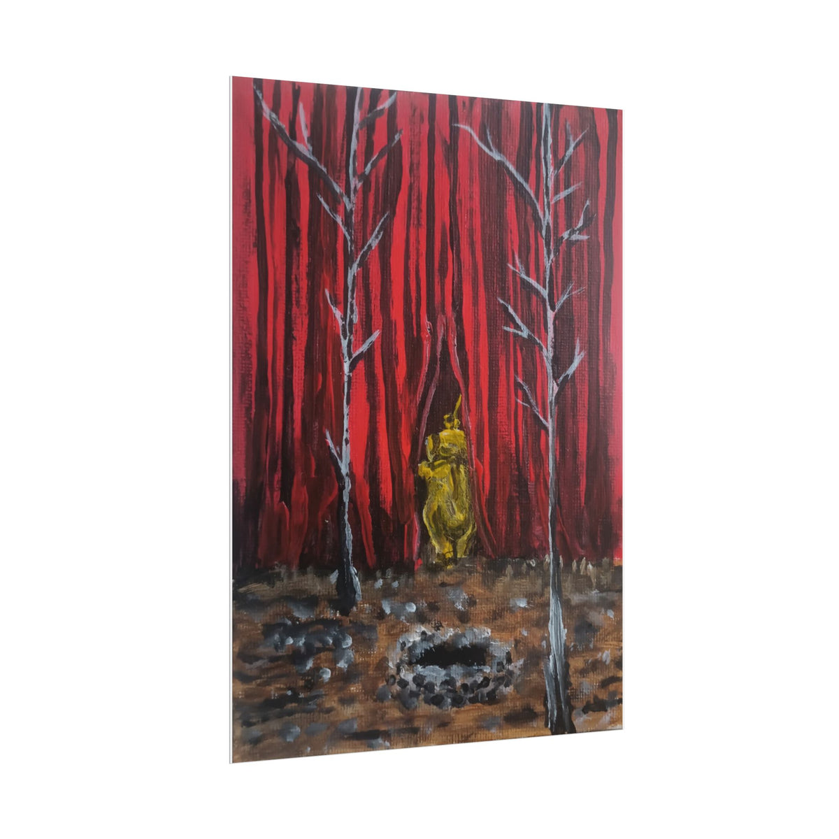 No! Don't Go In There! Teletubby Twin Peaks Painting Print